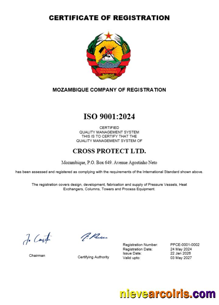 Mozambique company registration certificate